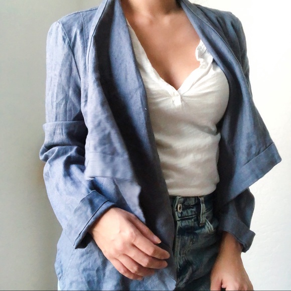 Kut from the Kloth blue drape denim jacket - Picture 2 of 6